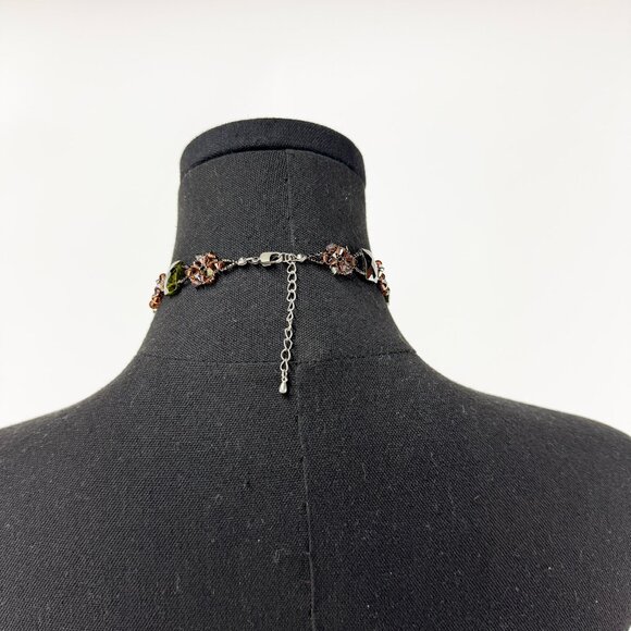 VINTAGE STYLE JEWEL CHOKER NECKLACE - Picture 6 of 6